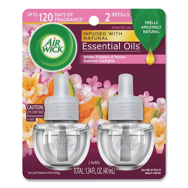 Air Wick Life Scents Scented Oil Refills, Summer Delights, 0.67 oz, PK2 62338-91112 - main